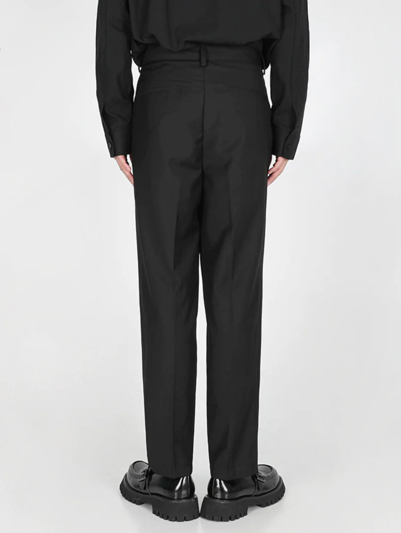 Slim Fit Lightweight Pants with Strap - Image 3