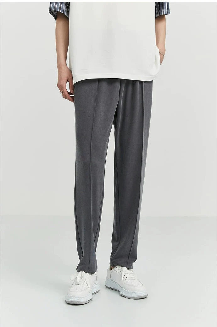 Slim Pleated Tapered Trousers with Pockets - Image 21