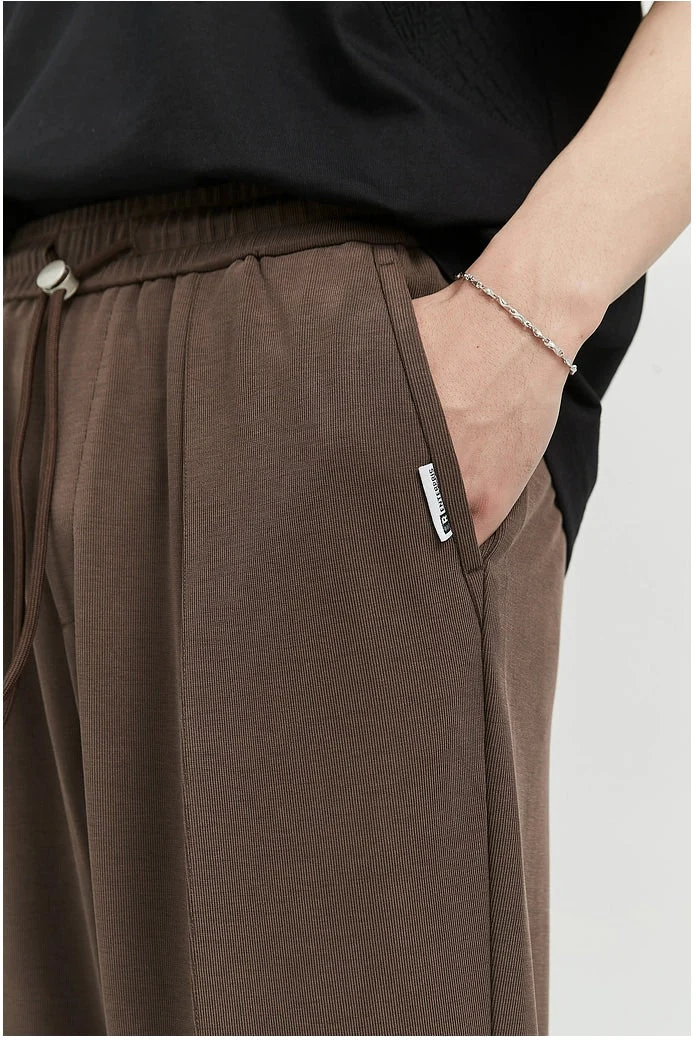 Slim Pleated Tapered Trousers with Pockets - Image 35