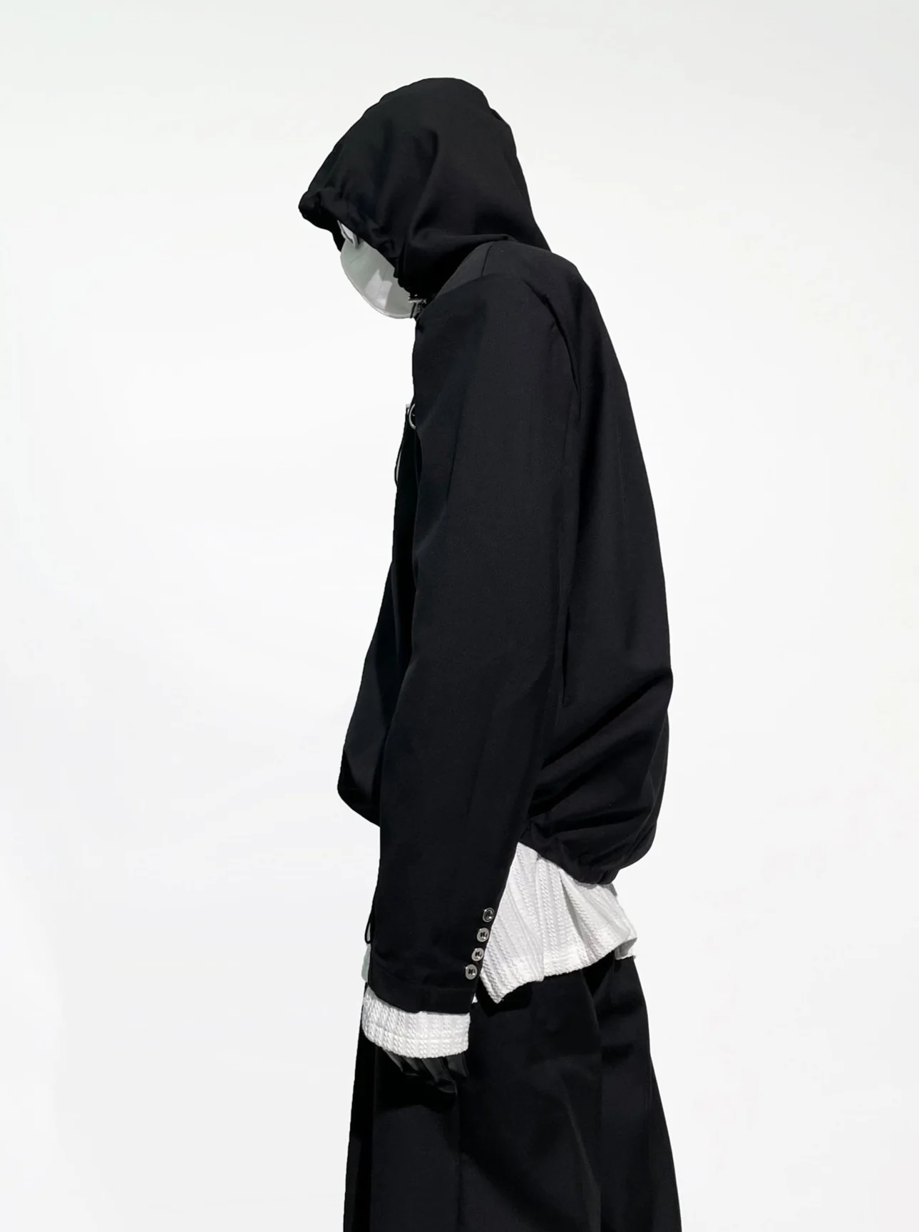 Slim Quarter-Button Hooded Windbreaker - Image 2