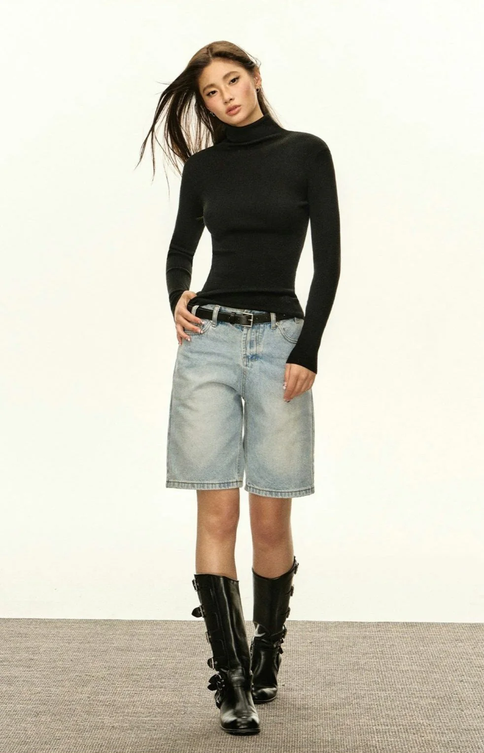 Slim Ribbed Turtleneck Sweater - Image 12