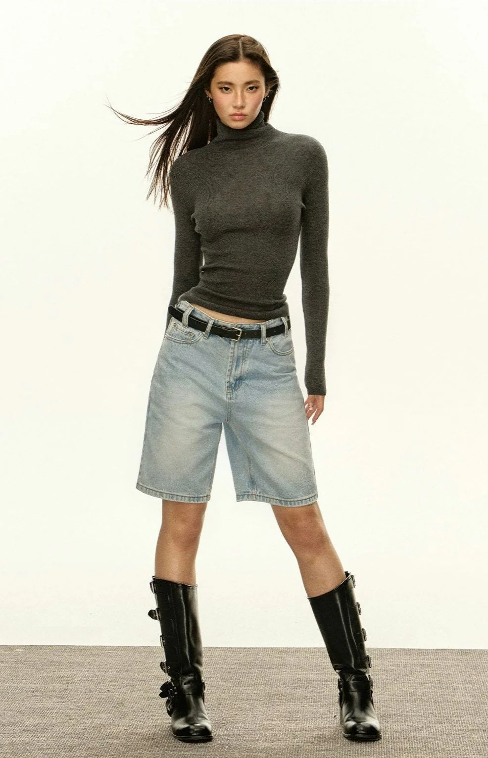 Slim Ribbed Turtleneck Sweater - Image 8