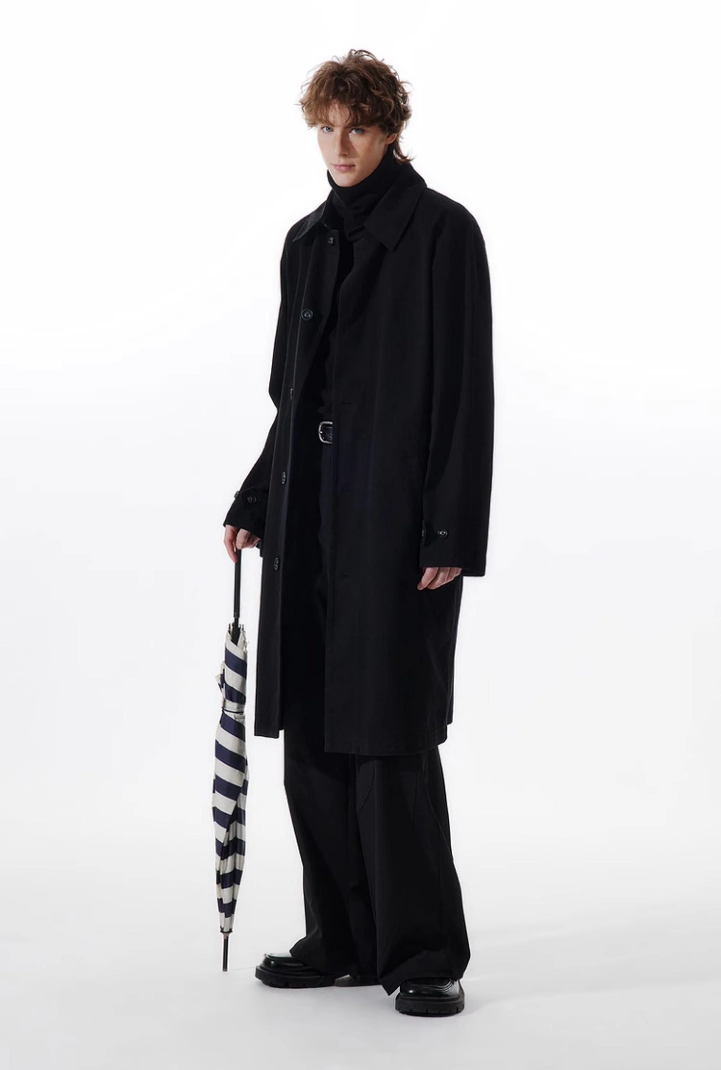Slim Trench Single Breasted Coat with Pockets - Image 7
