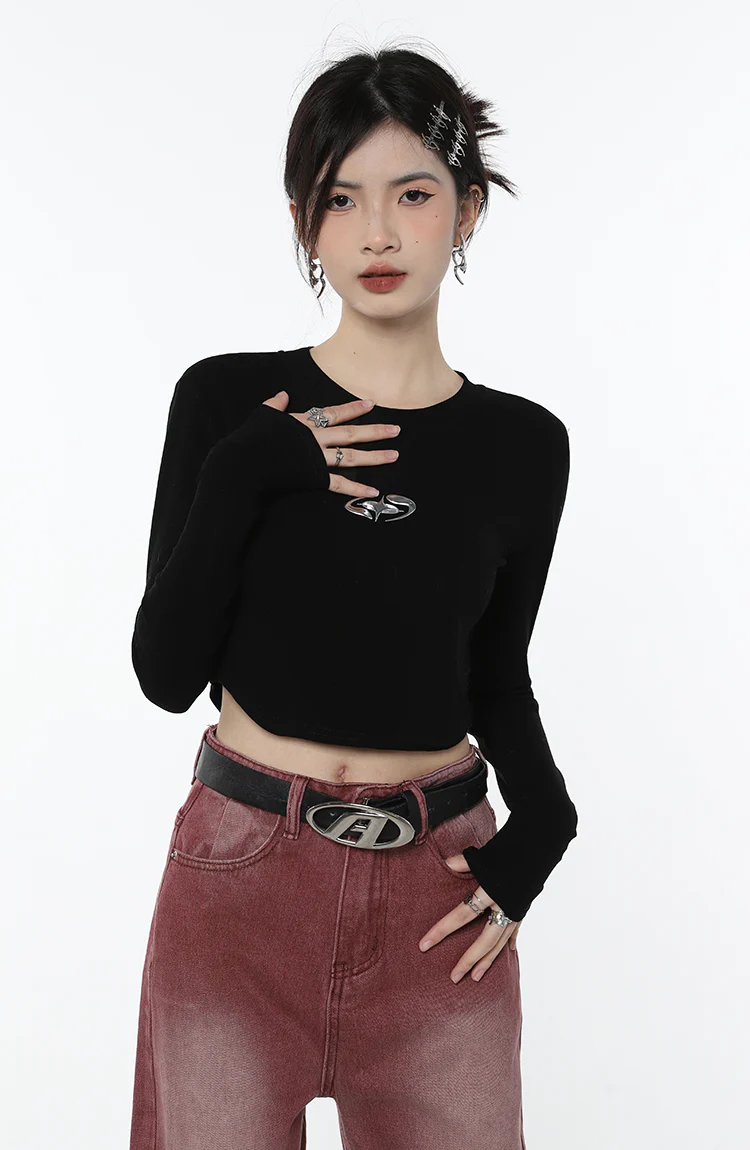 Star Long Sleeve Crop Top - Image 8