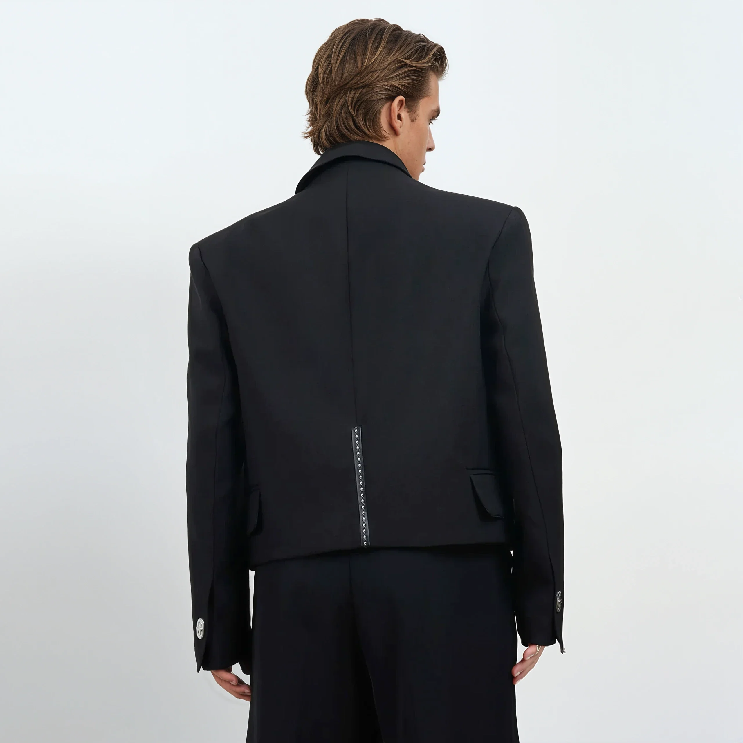 Structured Blazer with Carabiner Buckle Closures - Image 3