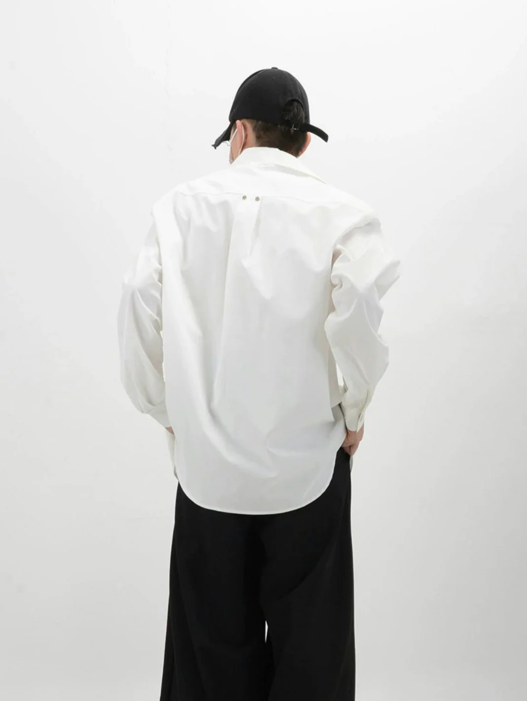 Studded Collar Long Sleeve Collared Shirt - Image 15