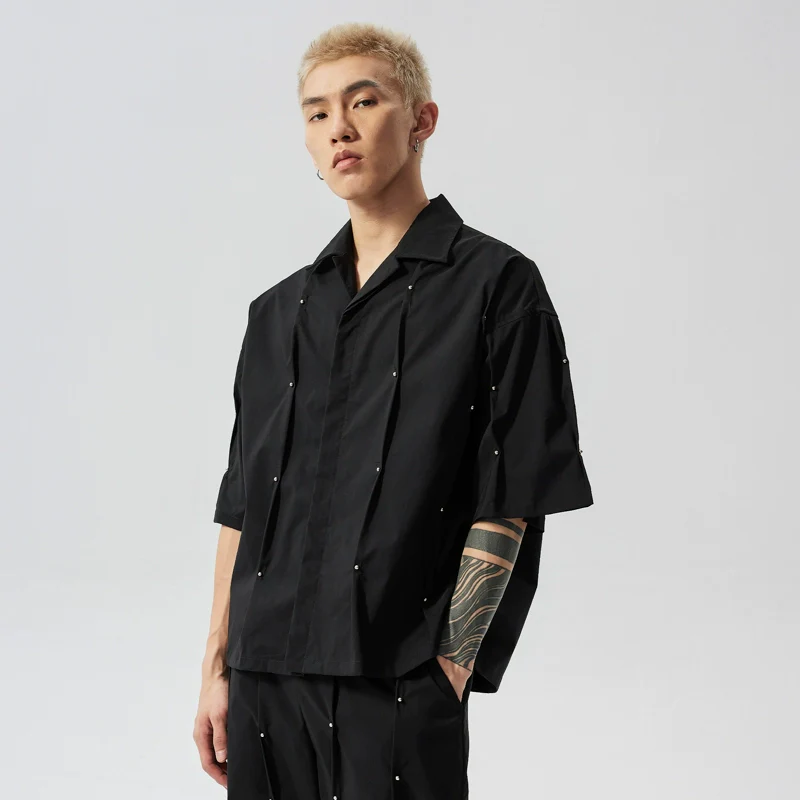 Studded Oversized Button-Up Shirt - Image 2
