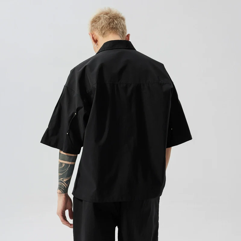 Studded Oversized Button-Up Shirt - Image 4
