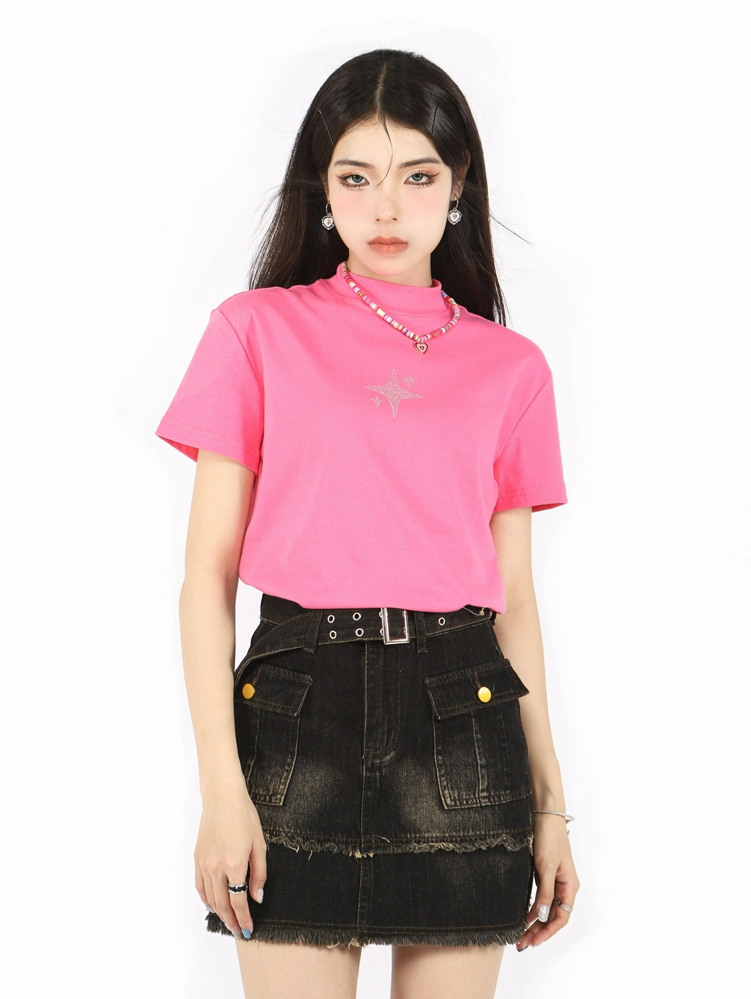 Studded Star Short Sleeve T-Shirt - Image 11
