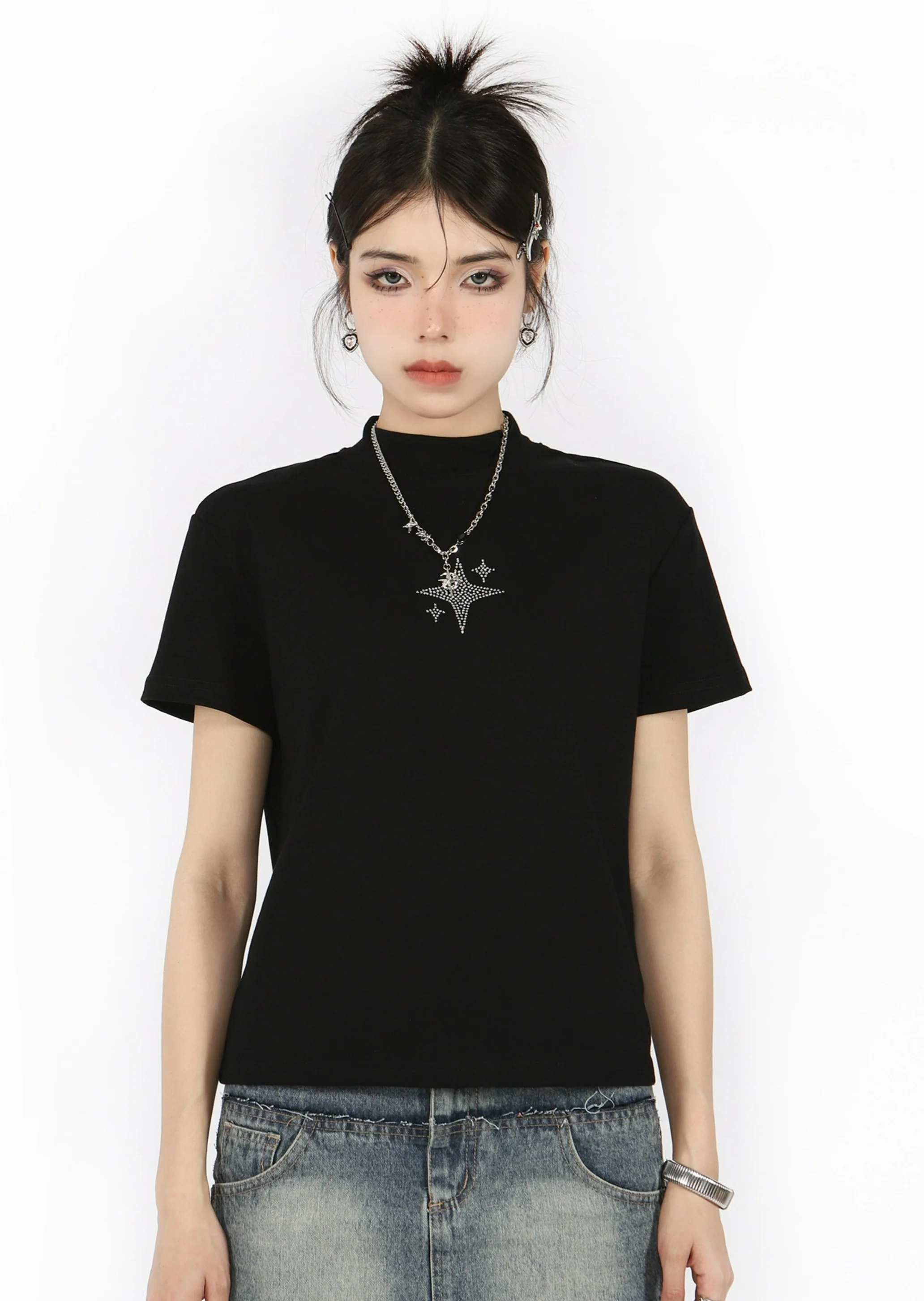 Studded Star Short Sleeve T-Shirt - Image 4