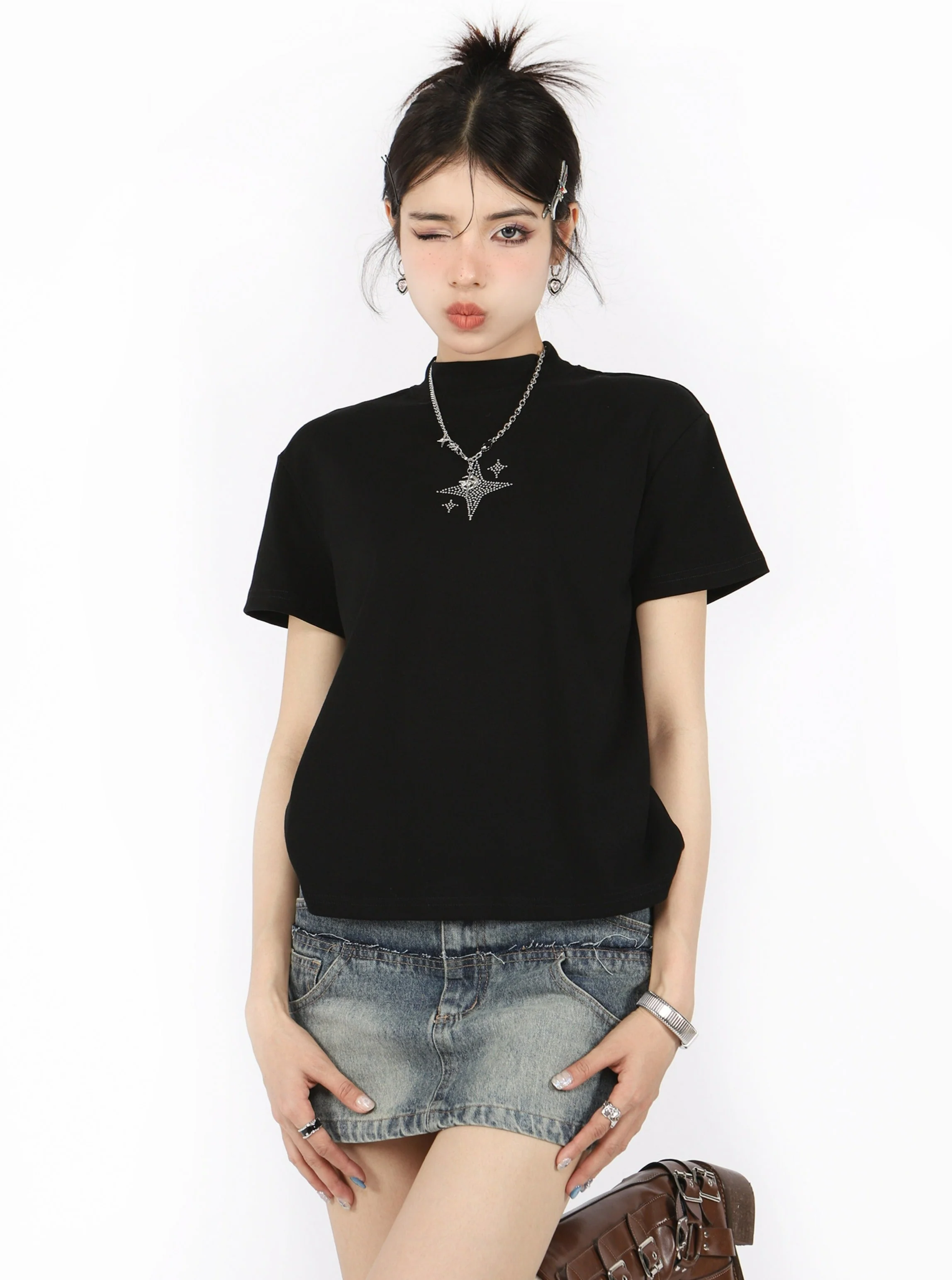 Studded Star Short Sleeve T-Shirt - Image 5