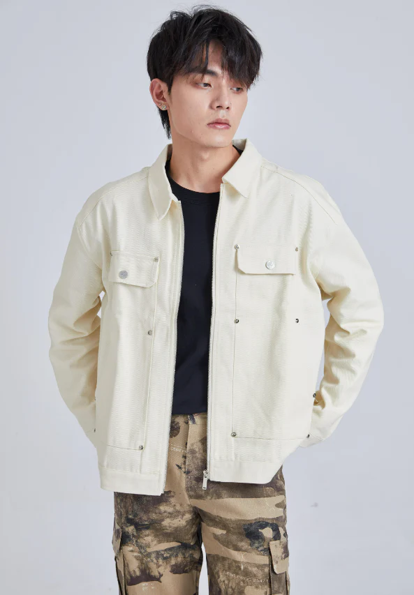 Studded Zip Up Jacket - Image 2