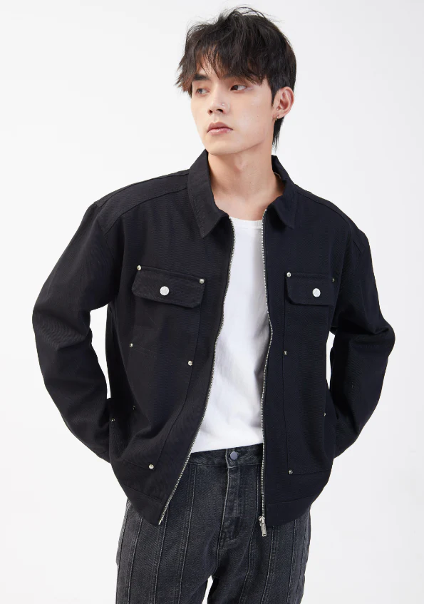 Studded Zip Up Jacket - Image 3