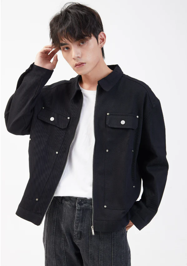 Studded Zip Up Jacket - Image 4