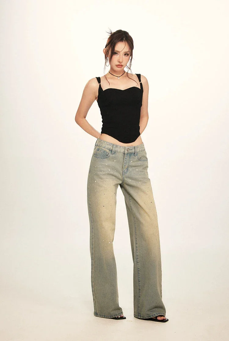 Sweetheart Neckline Beaded-Strap Sleeveless Crop Top - Image 17