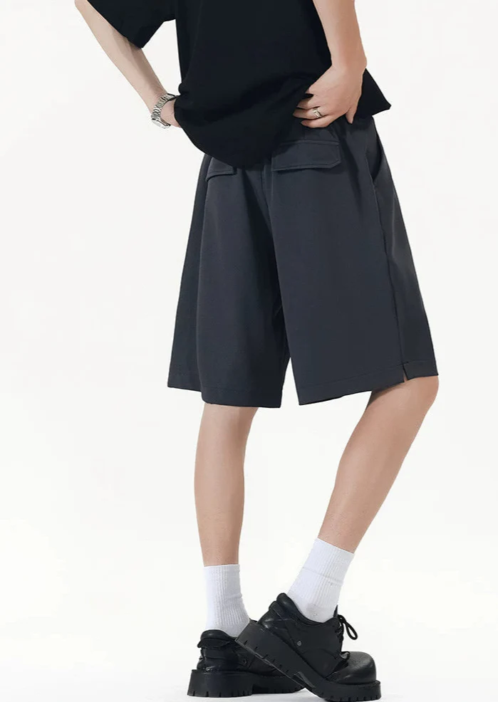 Tailored Shorts with Front Pleats and Belt Detail - Image 13