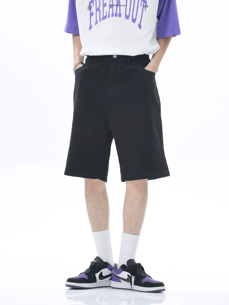 Tailored Waist Button-Up Bermuda Denim Shorts - Image 10