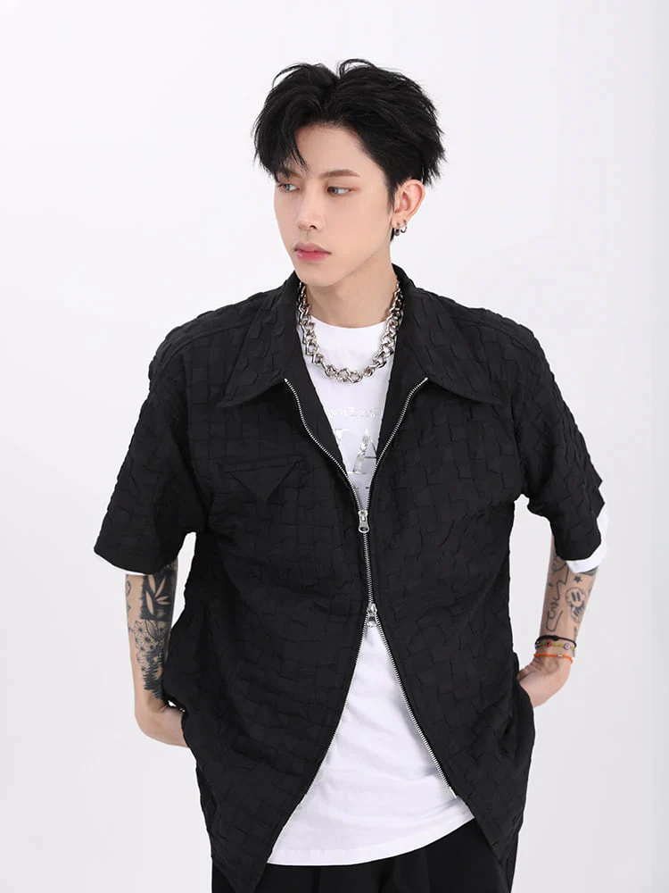 Textured Double Zip Shirt - Image 3