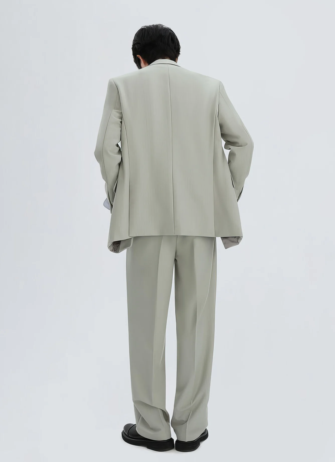 Straight Leg Pleated Trousers with Belt Loops - Image 5