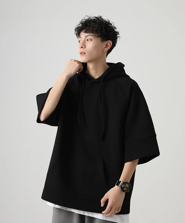 Three-Quarter Sleeves Hoodie Shirt - Image 17