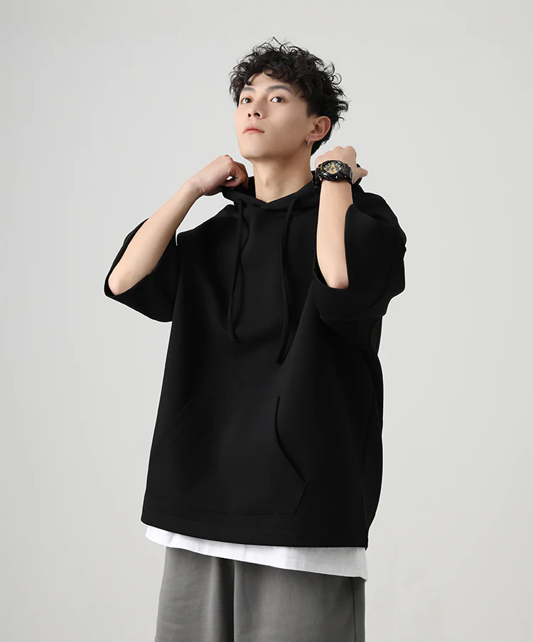 Three-Quarter Sleeves Hoodie Shirt - Image 18
