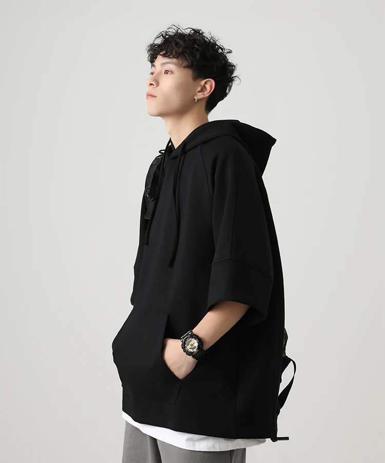 Three-Quarter Sleeves Hoodie Shirt - Image 19