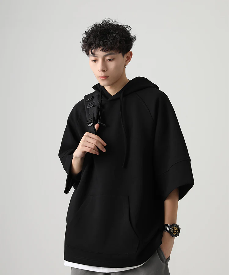 Three-Quarter Sleeves Hoodie Shirt - Image 20