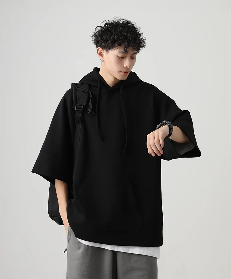 Three-Quarter Sleeves Hoodie Shirt - Image 21