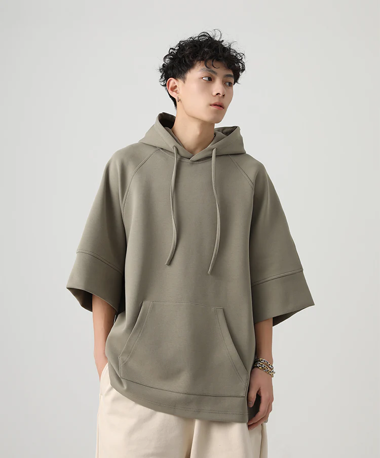Three-Quarter Sleeves Hoodie Shirt - Image 3