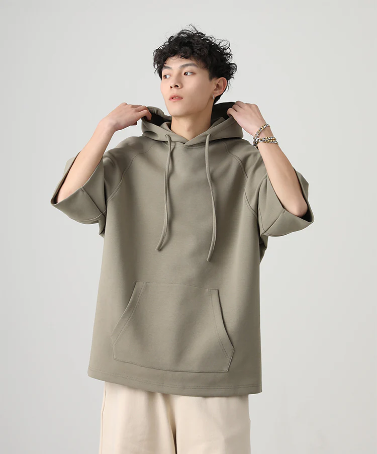 Three-Quarter Sleeves Hoodie Shirt - Image 4