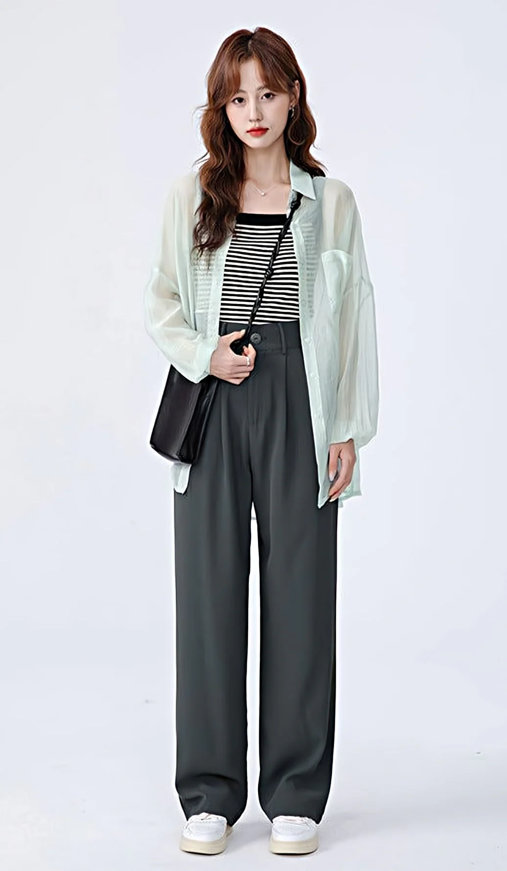 Translucent Long Sleeve Button Shirt - Image 6