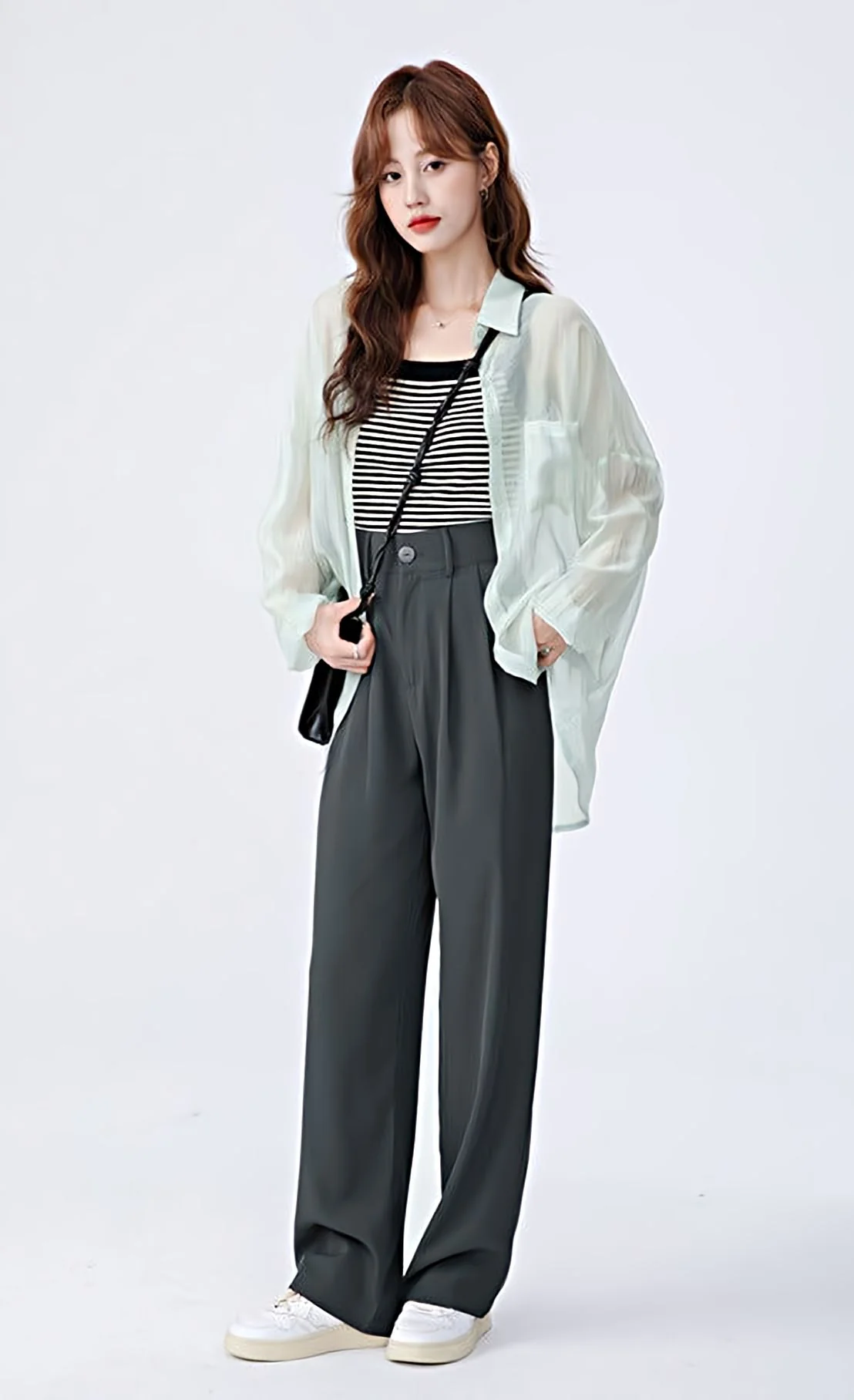 Translucent Long Sleeve Button Shirt - Image 8