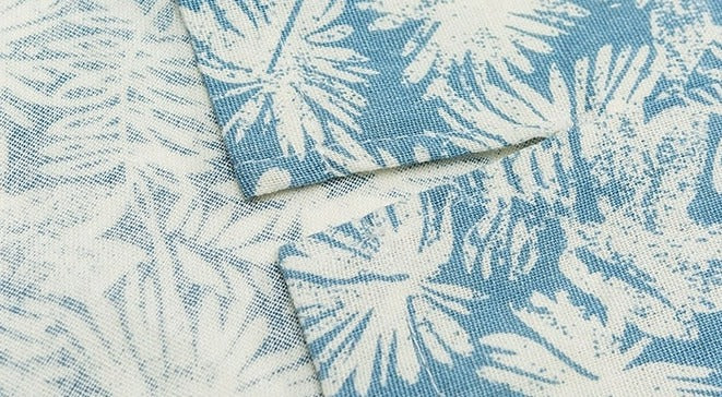 Tropical Leaf Print Short Sleeve Button-Up Shirt - Image 9