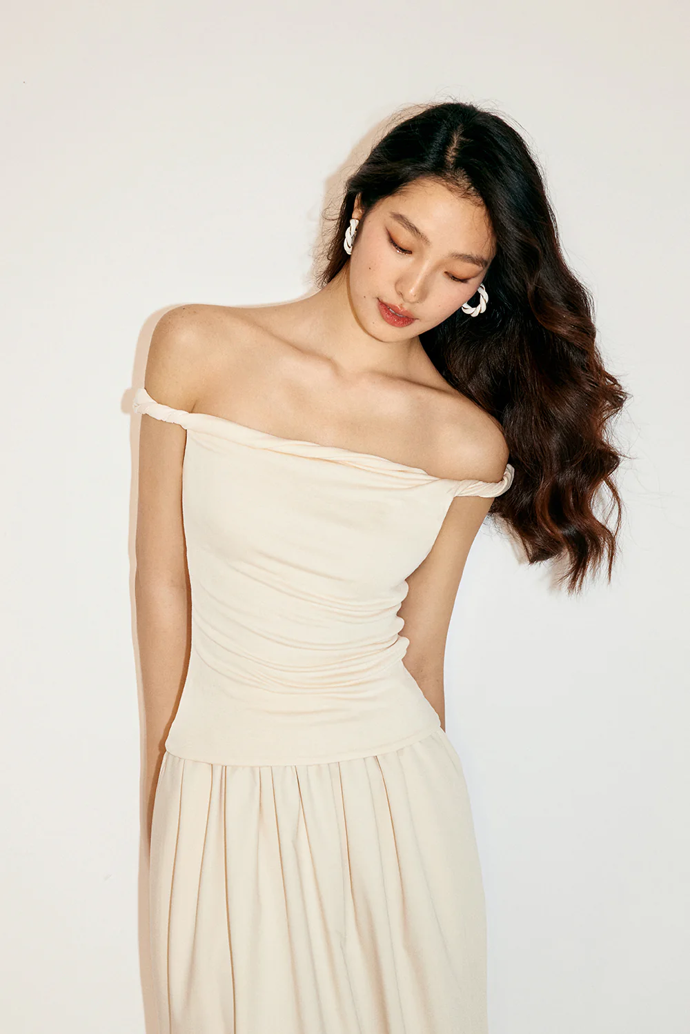 Twisted Asymmetric Collar Top - Image 2