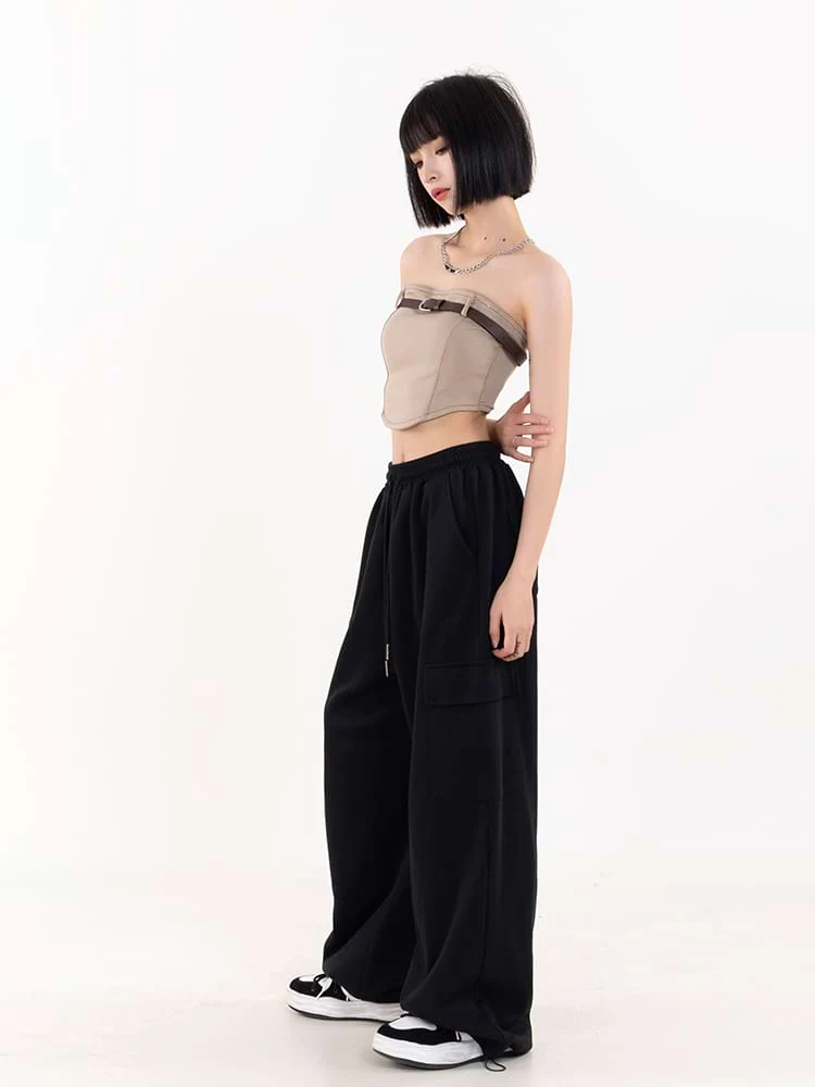 U Hem Belted Chest Strap Tube Top - Image 16