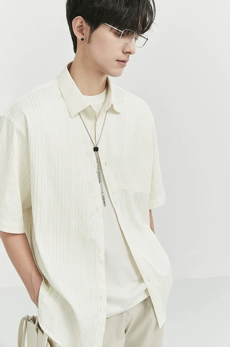 Vertical Stripe Short Sleeve Shirt - Image 14