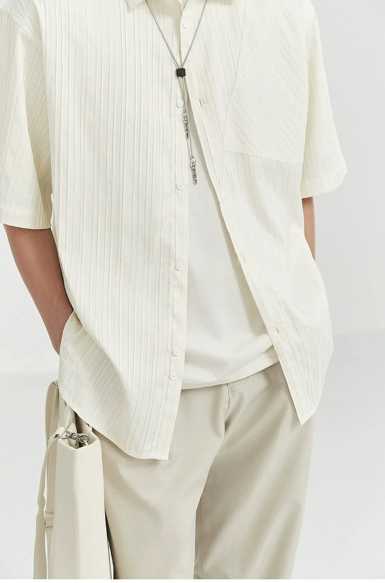 Vertical Stripe Short Sleeve Shirt - Image 16