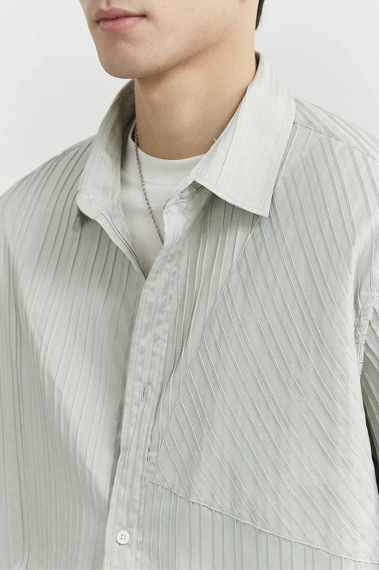 Vertical Stripe Short Sleeve Shirt - Image 2