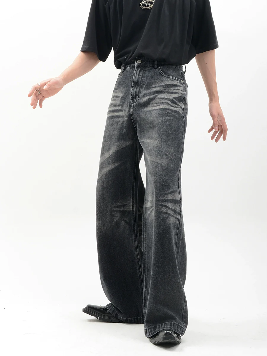 Vintage Acid Crease-Effect Straight-Leg Denim Jeans - Image 11