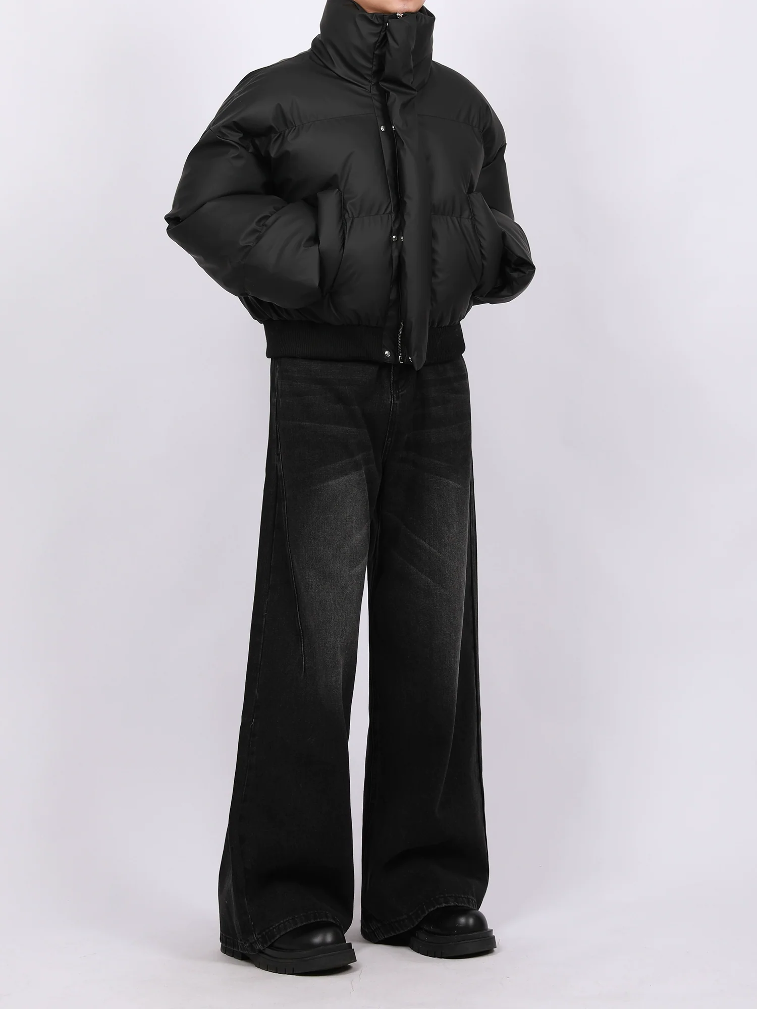 Vintage Washed Wide Leg Denim Pants - Image 12