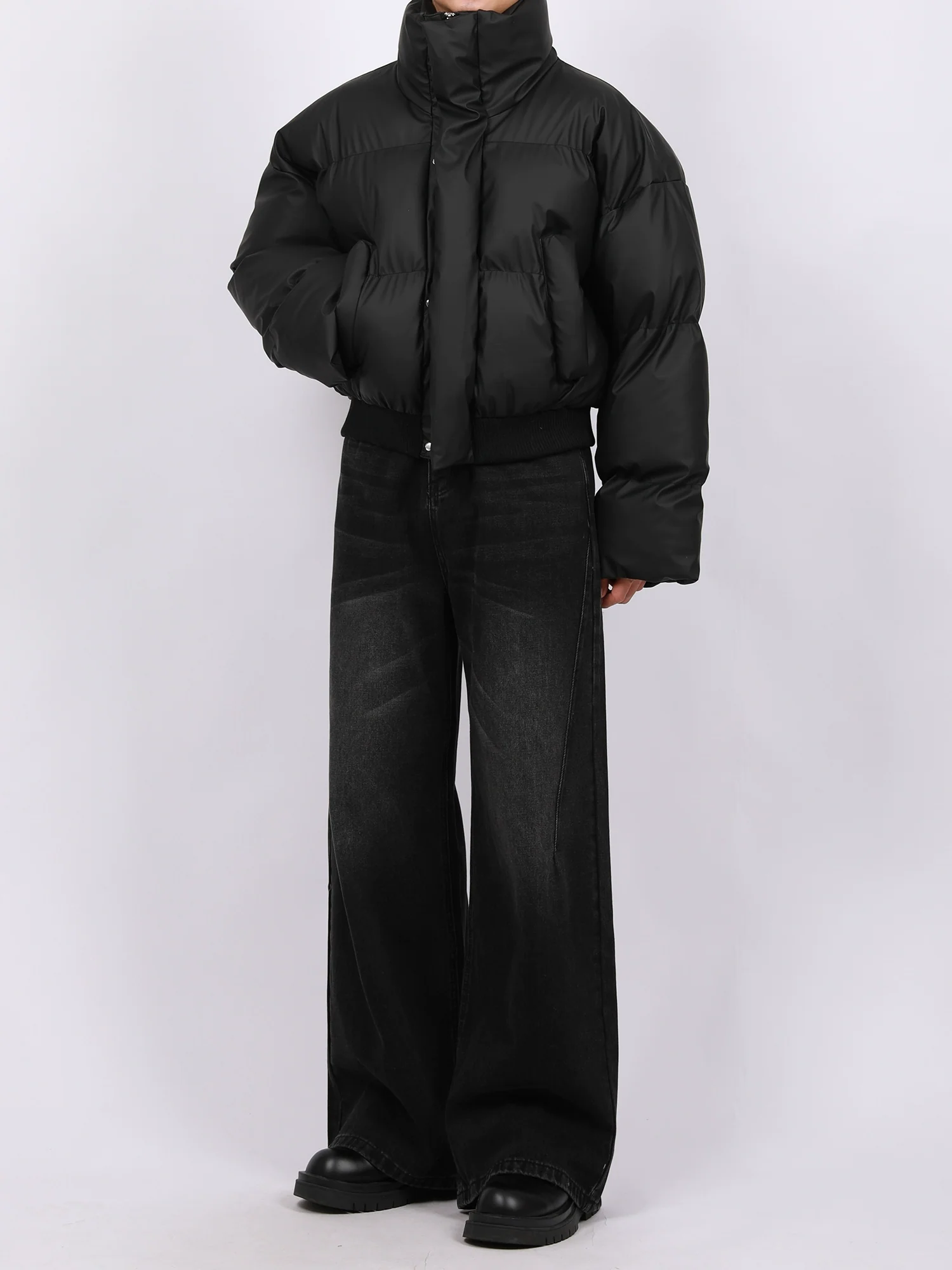 Vintage Washed Wide Leg Denim Pants - Image 13