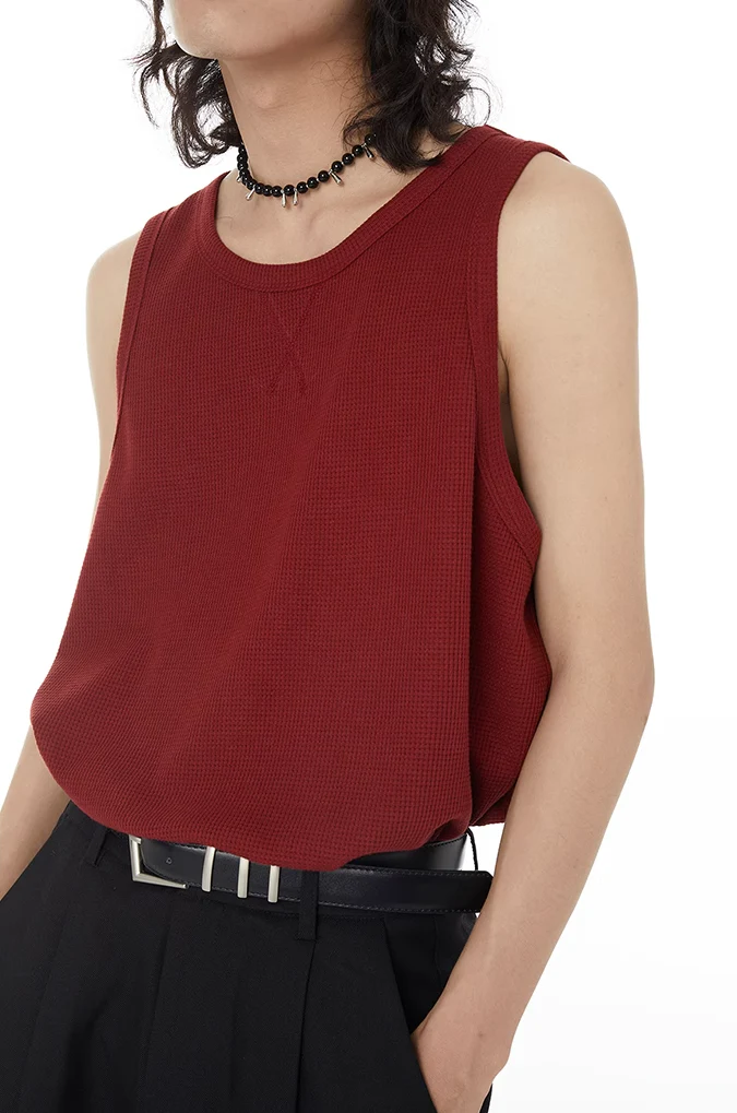Waffle Textured Tank Top - Image 3