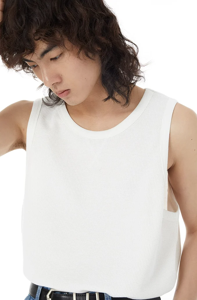 Waffle Textured Tank Top - Image 8