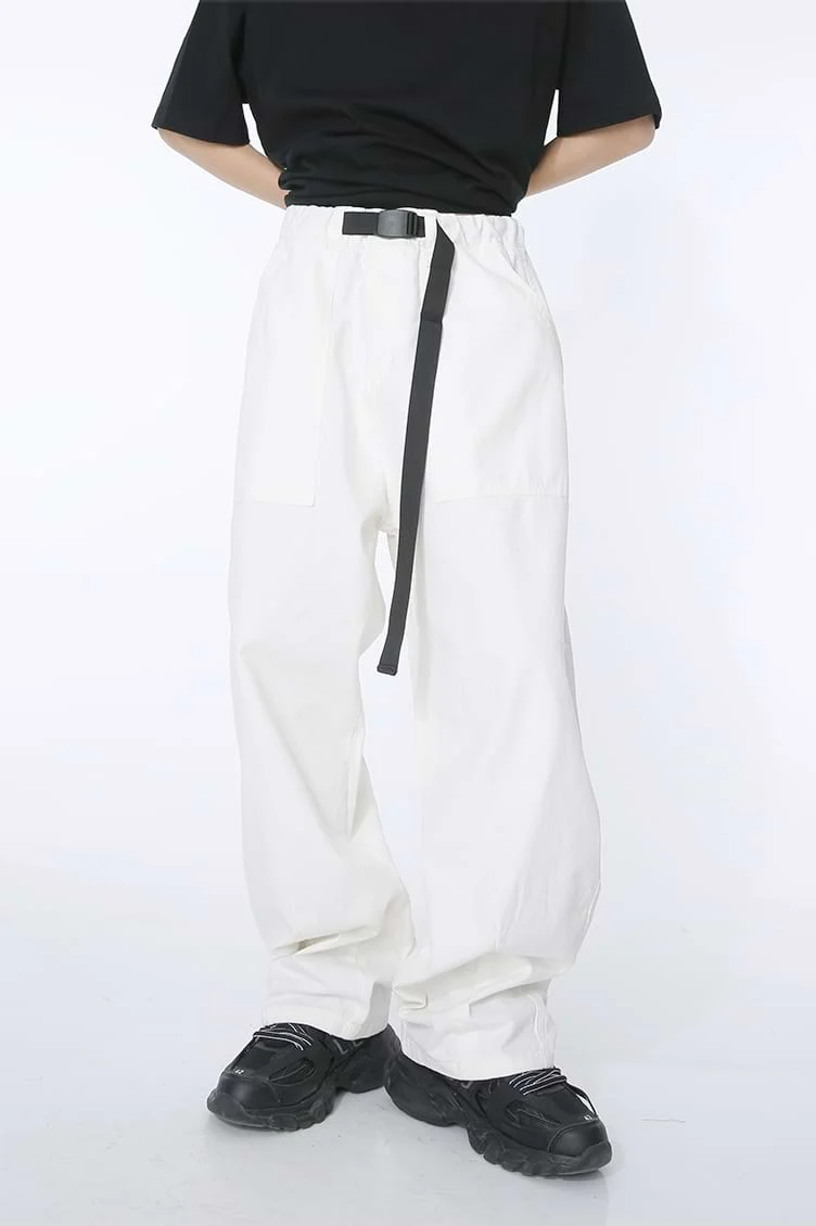 Waist Strap Straight Pants - Image 13