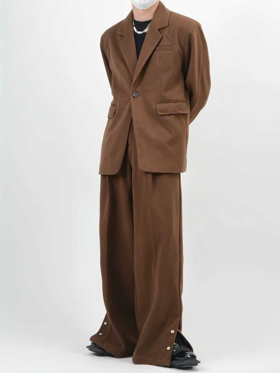 Wide-Leg Button-Detail Blazer Set - Image 2