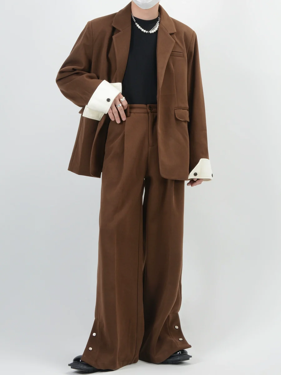 Wide-Leg Button-Detail Blazer Set - Image 4