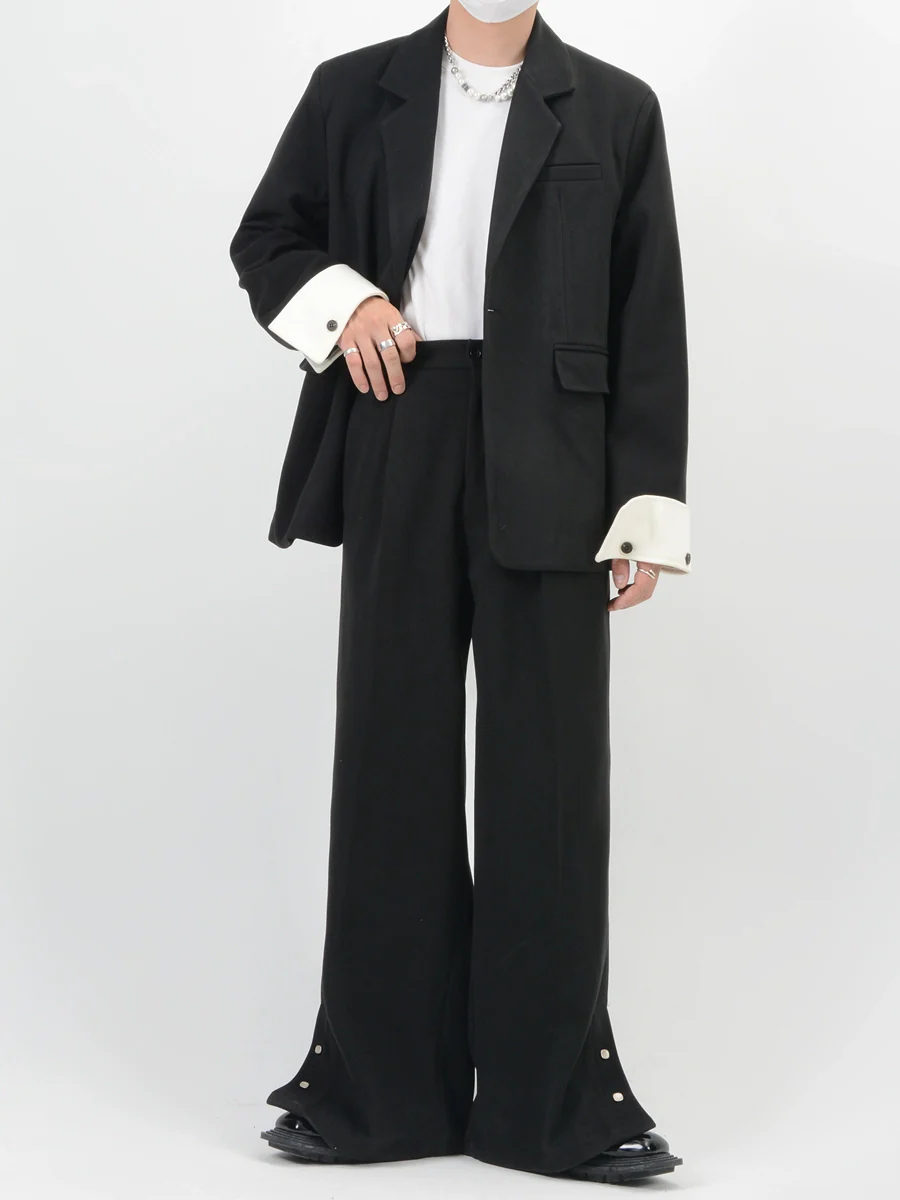 Wide-Leg Button-Detail Blazer Set - Image 9