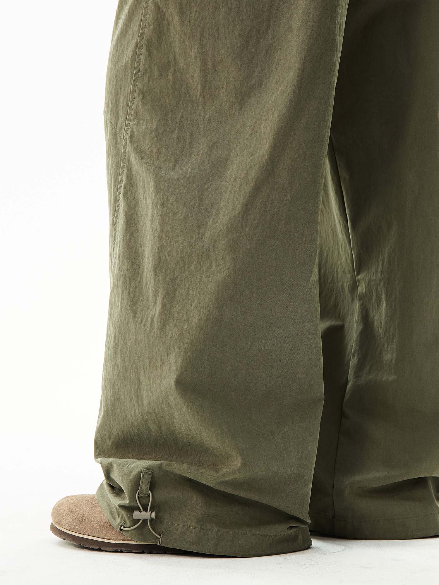 Wide-Leg Cargo Pants with Wraparound Belt Detail - Image 6
