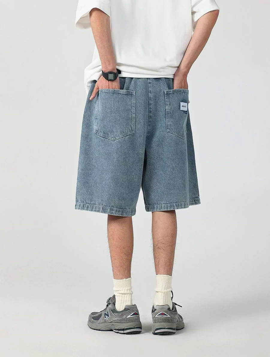 Wide Leg Denim Shorts - Image 2
