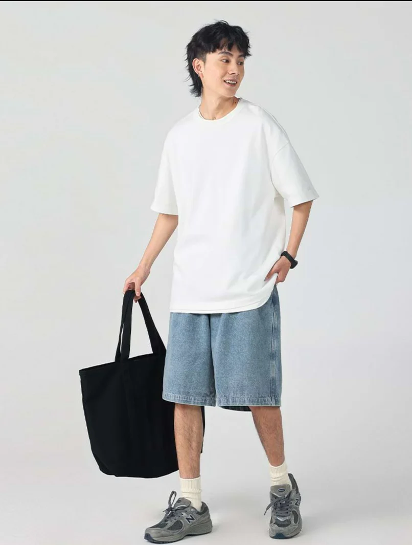 Wide Leg Denim Shorts - Image 3